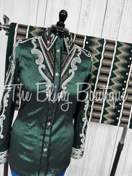 Forest Green, Grey & Black Day Shirt Set (Large)
