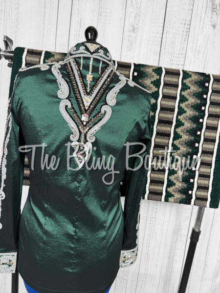 Forest Green, Grey & Black Day Shirt Set (Large)