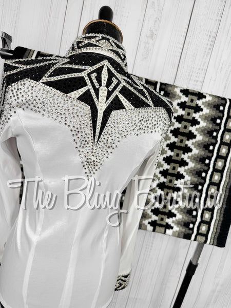 White & Black Day Shirt Set (Small)