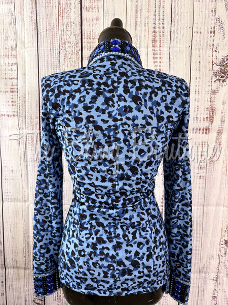 Periwinkle, Blue & Black Leopard Day Shirt Set (Sizes Small-3XL)