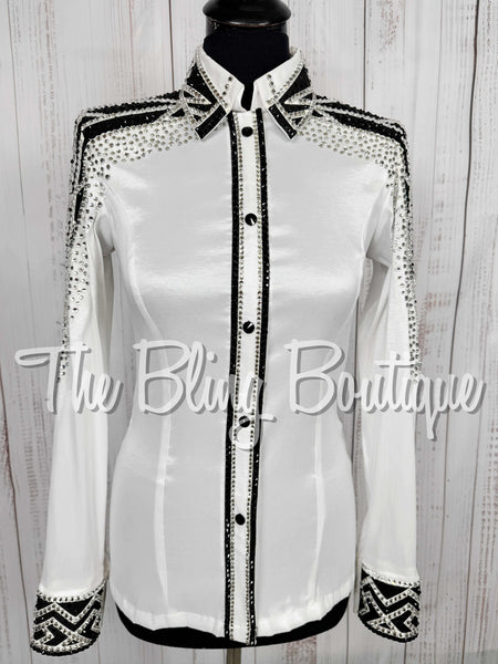 White & Black Day Shirt Set (Small)