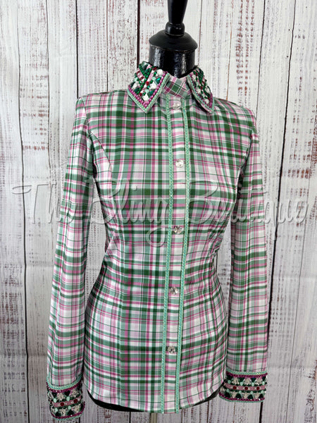 Green & Pink Plaid Day Shirt Set (Sizes Small-3XL)