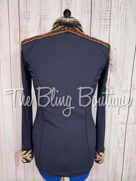 RE-ORDER Navy Blue, Copper, Tan & Black Day Shirt Set (Choose Your Size)