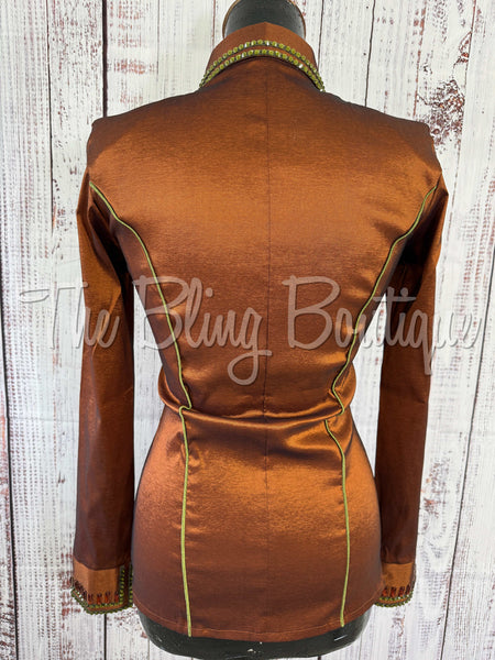 Rust & Olive Green Simple Day Shirt Set (Small)