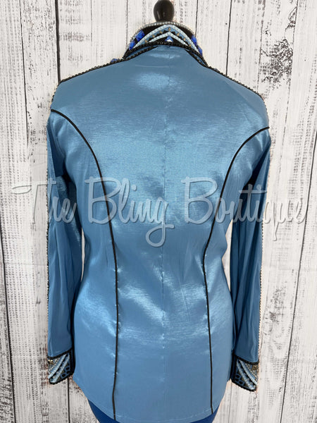 RE-ORDER Slate Blue, Grey & Black Day Shirt Set (Choose Your Size)