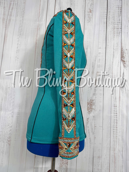 RE-ORDER Teal, Copper, Tan & Black Day Shirt Set (Choose Your Size)