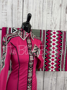 Pink, Grey & Gunmetal Day Shirt Set (S)