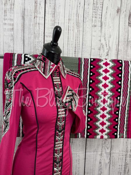 Pink, Grey & Gunmetal Day Shirt Set (S)