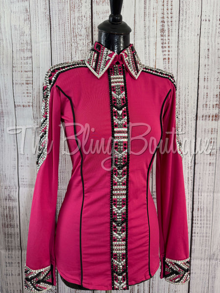 Pink, Grey & Gunmetal Day Shirt Set (S)