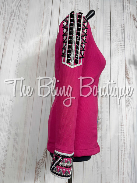 Fuchsia, Silver, Black & White Day Shirt Set (Small)
