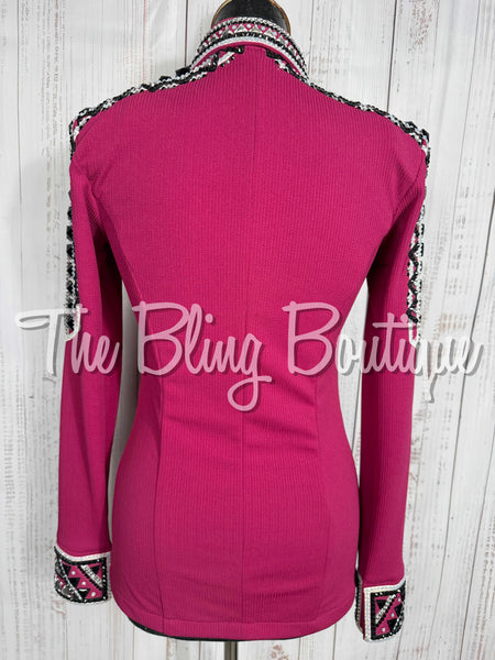 Fuchsia, Silver, Black & White Day Shirt Set (Small)