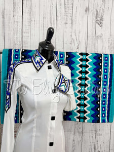 Dark Rust, Turquoise & Mint Day Shirt Set (M)