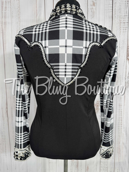 Black & White Plaid Day Shirt Set (XL)
