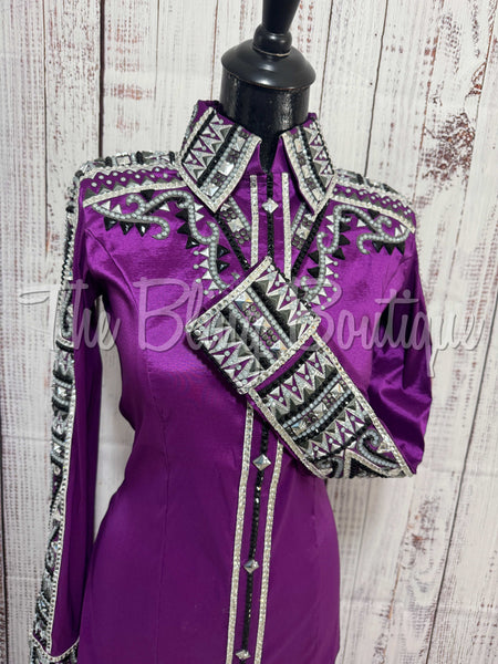 Grape, Black & Grey Day Shirt Set (Medium)
