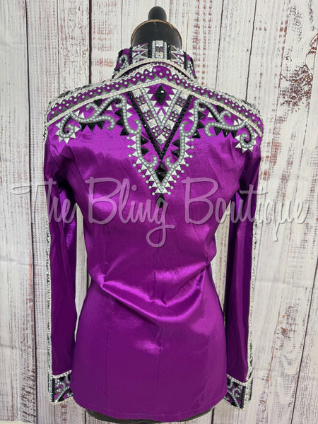 Grape, Black & Grey Day Shirt Set (Medium)