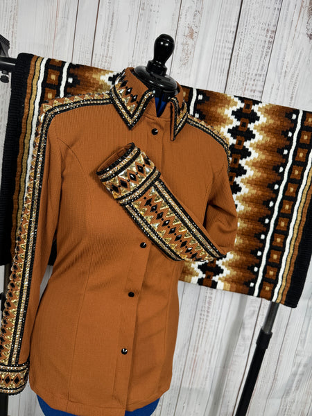 Rust, Black & Tan Day Shirt Set (Large)
