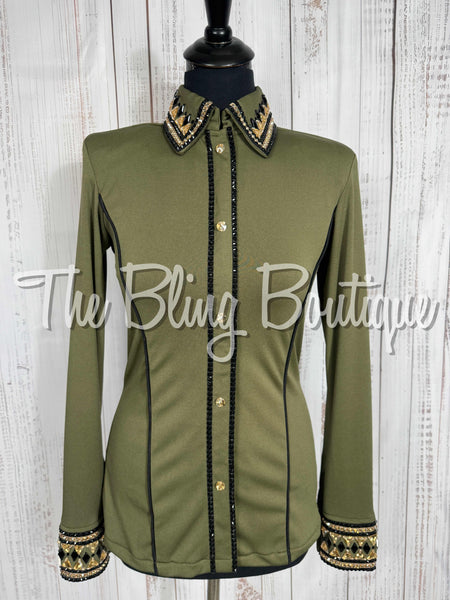 Light Olive, Black & Tan Day Shirt Set (Small)