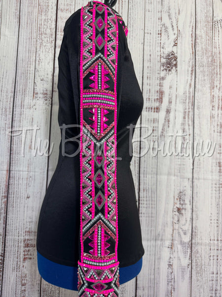 RE-ORDER Black, Hot Pink & Grey Day Shirt Set (Choose Your Size)