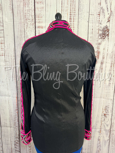 RE-ORDER Black, Hot Pink & Grey Day Shirt Set (Choose Your Size)