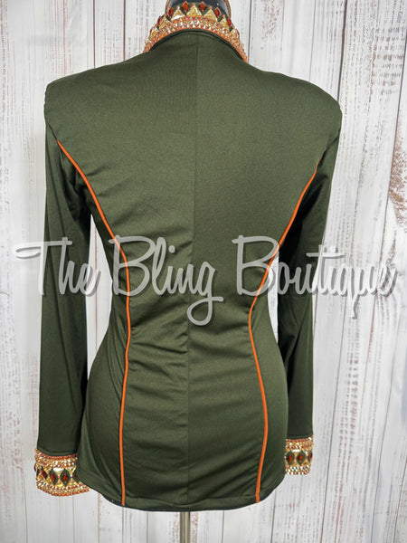 Dark Olive Green, Rust & Tan Day Shirt Set (Small)