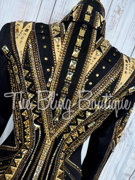 Black, Bronze & Tan Showmanship Jacket (Small)