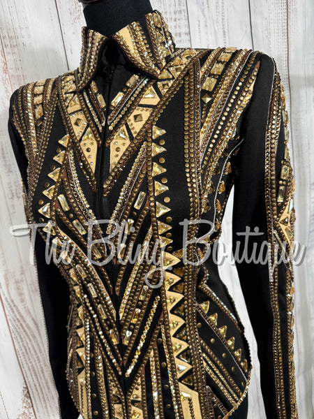 Black, Bronze & Tan Showmanship Jacket (Small)