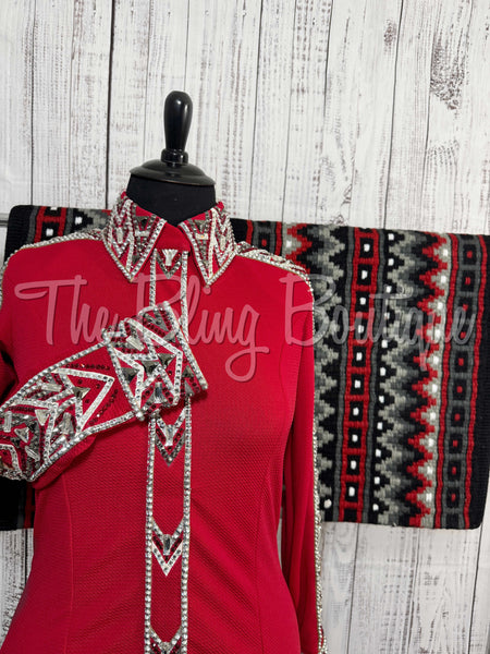 Red, White & Grey Day Shirt Set (XL)