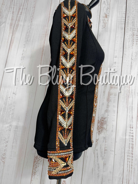 Black, Tan, Copper & White Day Shirt Set (Small)