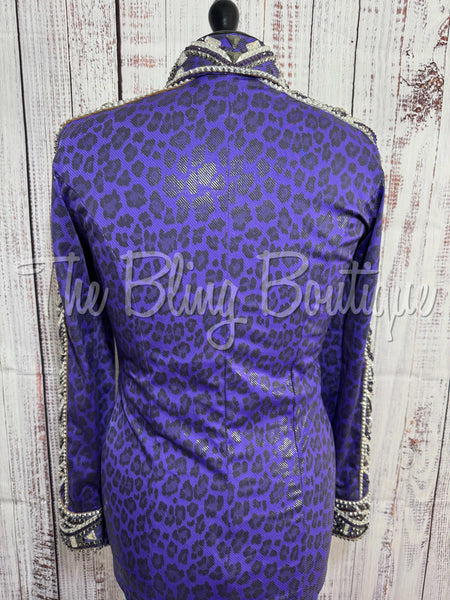 RE-ORDER Purple & Black Leopard Day Shirt Set (Choose Your Size)