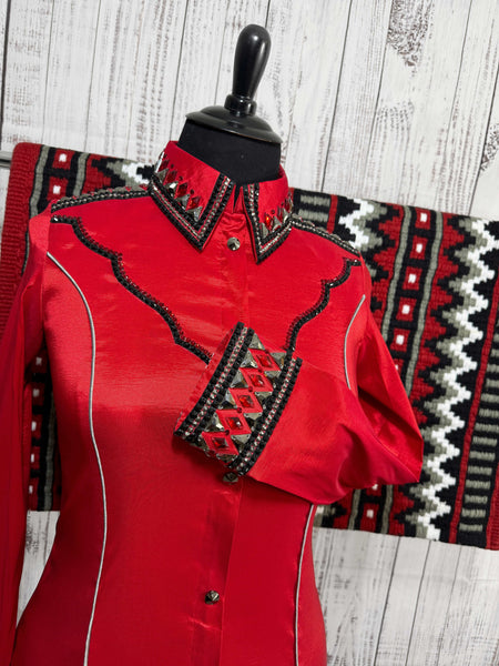 Red, Black & Grey Day Shirt Set (XL)