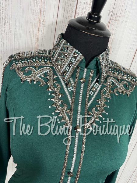 Forrest Green, Gunmetal & Charcoal Grey Day Shirt Set (XL)