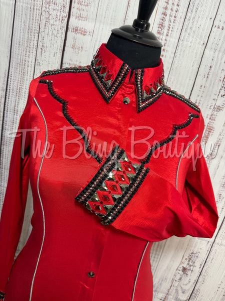 Red, Black & Grey Day Shirt Set (XL)