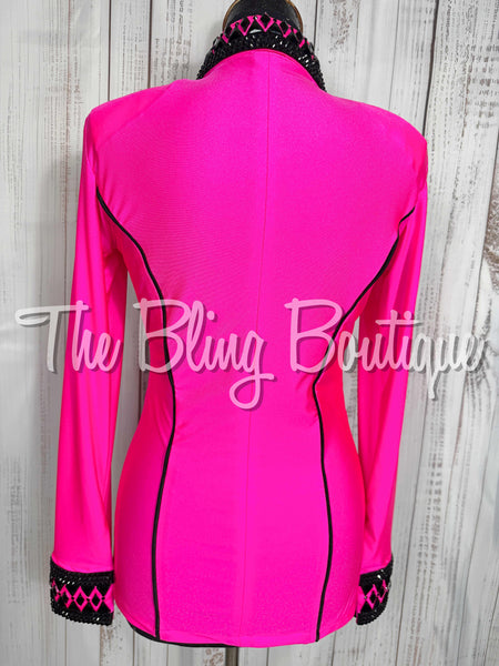 Neon Pink & Black Day Shirt Set (Small)