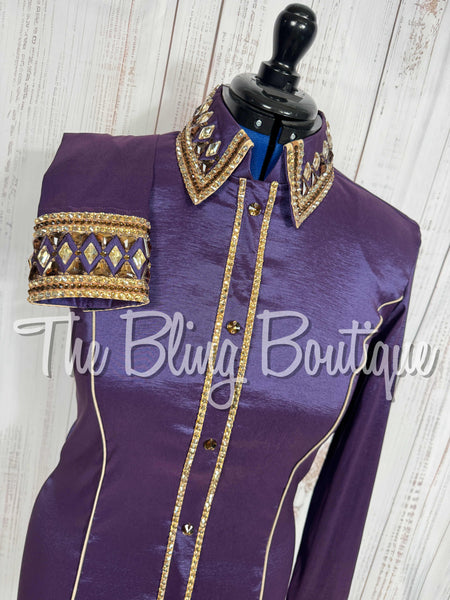 Purple & Tan Day Shirt Set (Large)