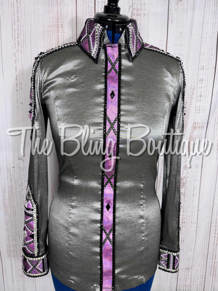 Grey & Berry Day Shirt Set (Medium)