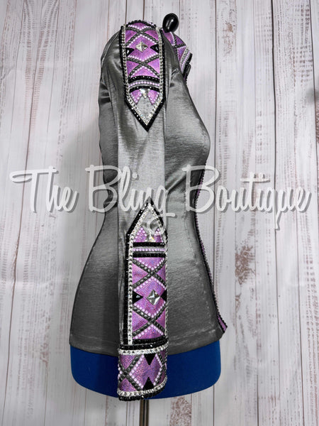 Grey & Berry Day Shirt Set (Medium)