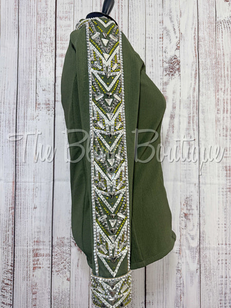RE-ORDER Olive Green, Charcoal & White Day Shirt Set (Choose Your Size)