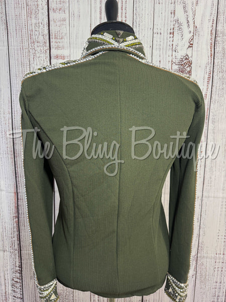 RE-ORDER Olive Green, Charcoal & White Day Shirt Set (Choose Your Size)