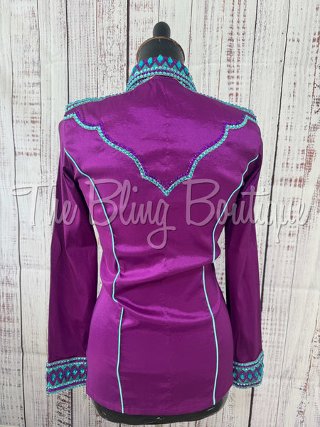 Grape & Turquoise Day Shirt Set (Small)
