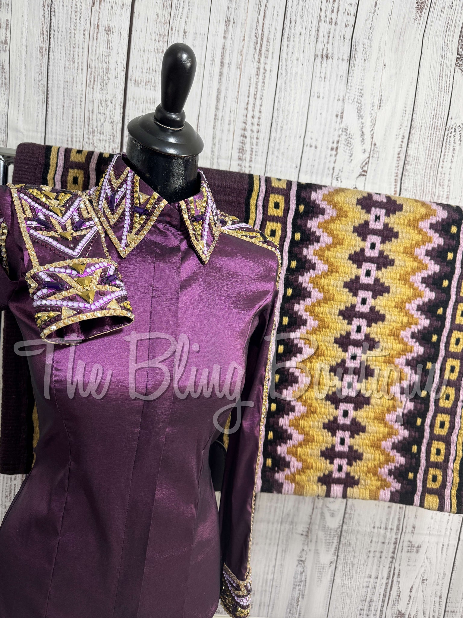 Plum, Lilac & Tan Day Shirt Set (XS/S)
