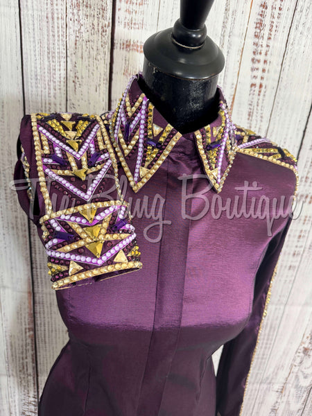 Plum, Lilac & Tan Day Shirt Set (XS/S)