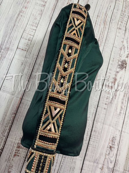 Dark Green, Rose Gold, Tan & Black Day Shirt Set (2XL)