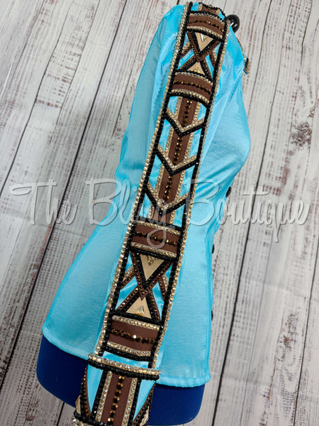 Aqua, Chocolate & Tan Day Shirt Set (L)
