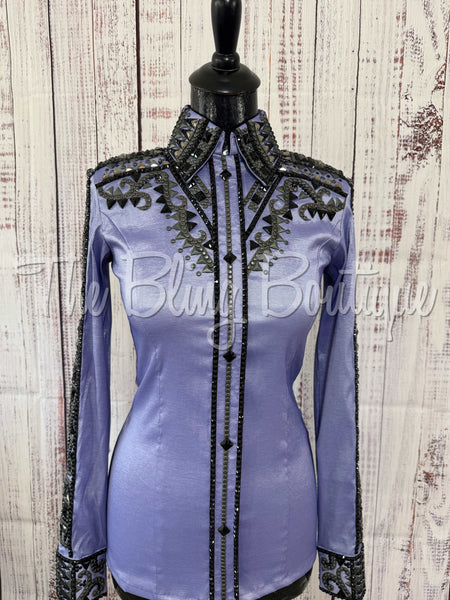 RE-ORDER Lavender, Black & Charcoal Day Shirt Set (Choose Your Size)