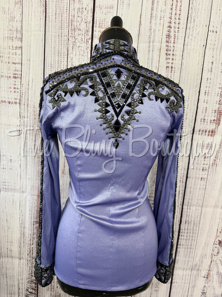 RE-ORDER Lavender, Black & Charcoal Day Shirt Set (Choose Your Size)