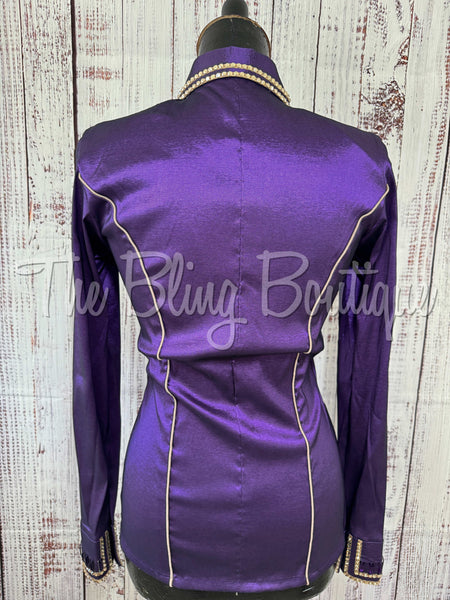 Purple & Tan Simple Day Shirt Set (Small)