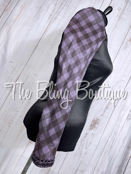 Plum Purple & Black Plaid Day Shirt Set (XL)