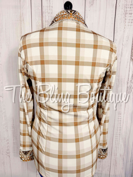 Tan & Buckskin Plaid Day Shirt Set (Medium)