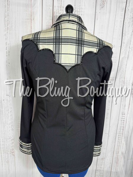 Black & Tan Plaid Day Shirt Set (Large)
