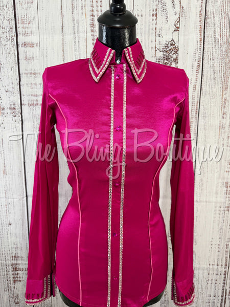 Fuchsia & Pink Simple Day Shirt Set (Small)
